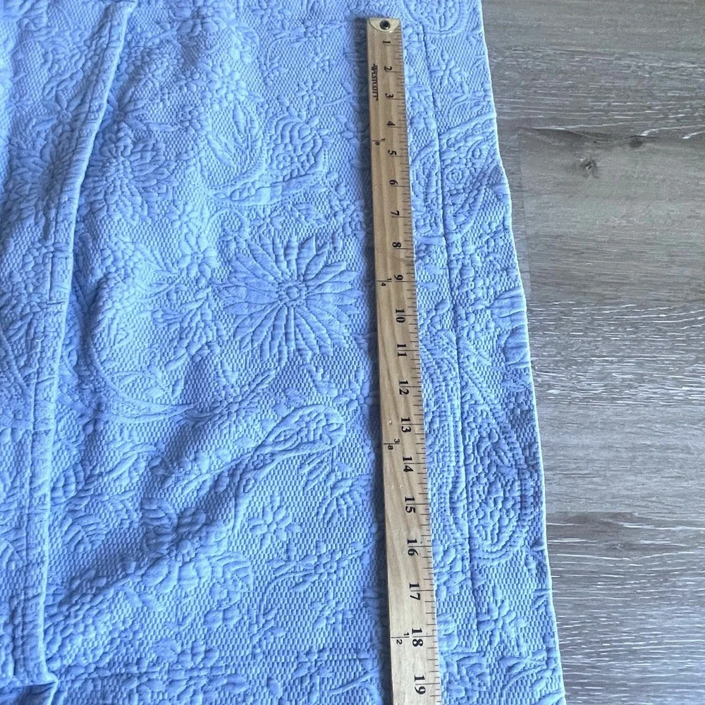 LL Bean Paisley Embroidered Standard Shams Blue 18